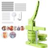 VEVOR Macchina per Spille, Macchina Punzonatrice Kit per Fustellatrice Manuale per Badge, Impugnatura Ergonomica, per Spille Personalizzate Fai da te, Verde (75mm/100 pezzi)