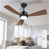 Airwit Ventilatore da Soffitto con Luce 106cm Pale Effetto Legno Ventilatore da