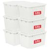 Jiangsu Jiutong Cetomo 15L*6 Scatole di Stoccaggio con Coperchi, Contenitori in Plastica