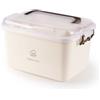JX Storage Grande contenitore con coperchio, 43 l, contenitore pieghevole con ruote,