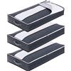 Withosent, 3 cassettiera sotto il letto, 90 l, in tessuto non tessuto,