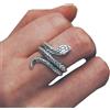1PC Elegante Anello regolabile a forma di serpente Anello cobra retrò
