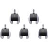 No Ruote girevoli da 50 mm per sedie da ufficio - Set di 5 - bianco e nero P8V4