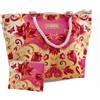 Tessuto Borsa Mare Donna in Tessuto Fantasia Floreale con Pochette Inclusa 58x18x38 cm