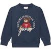 GUESS FELPA BAMBIN UNISEX GUESS active felpa girocollo a manica lunga SMART BLU 423893