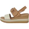 REPO Sandali con zeppa REPO 20216-E6 AVORIO CAMEL donna