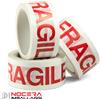 1 ROTOLO DI NASTRO ADESIVO SILENZIOSO FRAGILE 50X66, SCOTCH IMBALLAGGIO PACCHI