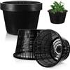 No 6 Pezzi Cestini Idroponici In Plastica Nera per Giardino Vasi Idroponici Ce2560