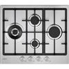 CANDY MODERNA CHG6D4WTX PIANO COTTURA A GAS 60CM INOX 4 FUOCHI