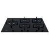 WHIRLPOOL GOA9523NB1 PIANO COTTURA GAS 90CM 5 ZONE VETRO NERO GRIGLIE IN GHISA