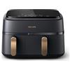 PHILIPS NA352 FRIGGITRICE AD ARIA 2750 WATT 2 ZONE 9LT 8 FUNZIONI DI COTTURA