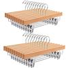 Amber Home 20 Pezzi 35.5cm Grucce Appendiabiti in Legno Naturale Liscio