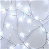 Catena Di Luci a LED a Luce Bianca Fredda, 2,4 Metri, Grappolo Di Colore Argento