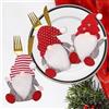 QUOHE Portaposate in Feltro di Natale, 6 Pz Tasca per Posate Babbo Natale
