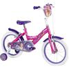 Disney Bicicletta per Bambini 16" con Rotelle Principesse Disney Rosa a Sfera