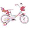 BricoShop24 Bicicletta per Bambini 14" Rosa Unicorno Rotelle Removibili Cestino