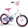 Disney Bicicletta per Bambini 14" con Rotelle Minnie Disney Bianco a Sfera