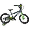 BricoShop24 Bicicletta per Bambini 16" Verde BMX con Rotelle e Freni Caliper
