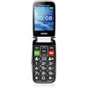 BRONDI AMICO FAVOLOSO NERO CELLULARE SENIOR 2.8"FLIP DUAL SIM BT SOS CON BASE
