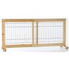 TRIXIE Cancelletto di sicurezza per cuccioli & cani piccoli in pino - Larghezza regolabile 65-108 cm - Piedini antiscivolo - Marrone, 65-108 × 50 cm