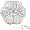 Dreamark 1150 pezzi set di perline bianche, 3/4/5/6/8/10/12mm perline
