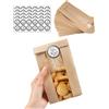 Bake Choice 50Pezzi Sacchetti di Carta per Alimenti Sacchetti Pane Carta con Sigillo &
