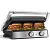 Aigostar Bistecchiera elettrica, Griglia Barbecue XXL, 2000W. Rivestimento antia