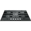 HOTPOINT FTGHG751DHABK PIANO COTTURA 5 FUOCHI A GAS 75 CM NERO