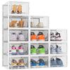 HOMIDEC Scatole per Scarpe,12 pcs Scatole Portascarpe in Plastica Trasparenti im