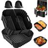 Dictien Teglie per Friggitrice ad Aria per COSORI 5,5L/6L/6,2L/6,4L, 5 Pezzi Quadrata Te