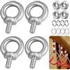 MirraSwit 4 Pezzi Bulloni Occhiello M12 Bullone per Sollevamento Bullone Occ
