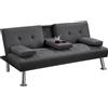 Yaheetech Divano Letto con 2 Braccioli Staccabili Divano Trasformabile Mobile Im
