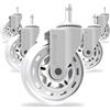 COSYLAND Set 5 Ruote Sedia Ufficio - Compatibili con IKEA 10x22 mm - Ruote per S