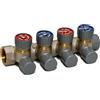 HM Collettore Sanitario Frontale 3/4x1/2 2 3 o 4 Vie con Rubinetti Ottone