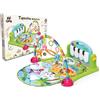 Teorema Giocattoli Palestrina Baby Musicale 75x60x45 cm, Tappeto Sensoriale Interattivo Neonato con Piano Calcia e Suona, Sonagli Animaletti e Specchio, Giochi Neonati 0-12 Mesi