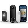 Arlo Essential 3 Telecamera WiFi Esterno Senza Fili 2K & Videocitofono HD con Chime, Sirena Allarme Casa, Sensore Di Movimento, Visione Notturna A Colori, Prova Inclusa Secure