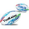 Teorema Giocattoli Teokaido, Pallone da Rugby, Design Italia, T5, 250-270 gr, Iniziazione e Allenamento, Materiale Eco-Friendly, 2,5mm PVC Foam