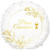 BIG PARTY Pallone PRIMA COMUNIONE Bianco e oro - PALLONCINO 45cm - gonfiabile ad elio