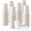 DETERMONDO Bicchieri in Carta 180 ml 500 Pezzi Bianchi Monouso Compostabili