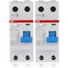 ABB F202A-40/0,03 Interruttore automatico a corrente residua, 4 poli (Confezione da 2)