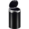 Ribelli Pattumiera a sensore automatico pattumiera cestino rifiuti in acciaio inox 30 40 50 60 l, colorazione:nero, volume:30 litri