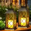 Yowin Lanterne da Esterno 2 Pezzi Grande Lanterna Solare da Giardino con Candele