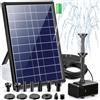 Biling Fontana Solare da Giardino Pompa Acqua Solare da Esterno da 7.5 W con Batteria