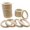 JZK-EA618328 JZK 20 x 10CM grandi anelli in legno naturale per macramè lavoretti,