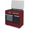 STAYLUX Cucina STAYLUX 90X60 Forno elettrico 60 porta bombola 696-S50F BLACK/BURGUNDY