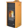LAMINOX TINA IDRO PLUS TERMOSTUFA A PELLET IDROVENTILATA 20 KW CUOIO