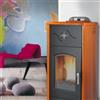 LAMINOX VICTORIA IDRO PLUS TERMOSTUFA A PELLET 28 KW CUOIO