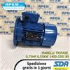 APEM MOTORE ELETTRICO TRIFASE MARELLI 0,75 CV 0,55 KW 0,75 HP 4P B5 1400 giri