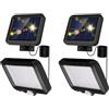 LEOVIN FARETTI SOLARE 2 PEZZI FARO CON PANNELLO A LED SENSORE DI MOVIMENTO