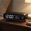 Sveglia Digitale LED Schermo Luminoso Orologio Multifunzione da Comodino Snooze